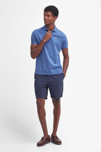 Barbour Tartan Pique Poloshirt Dark Chambray