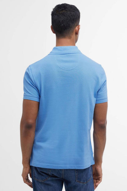 Barbour Tartan Pique Poloshirt Delft Blue