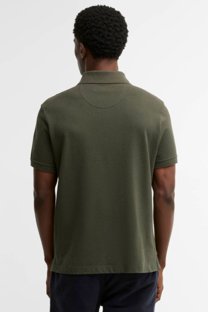 Barbour Tartan Pique Polo Forest Green