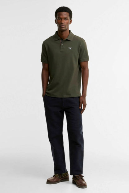 Barbour Tartan Pique Polo Forest Green