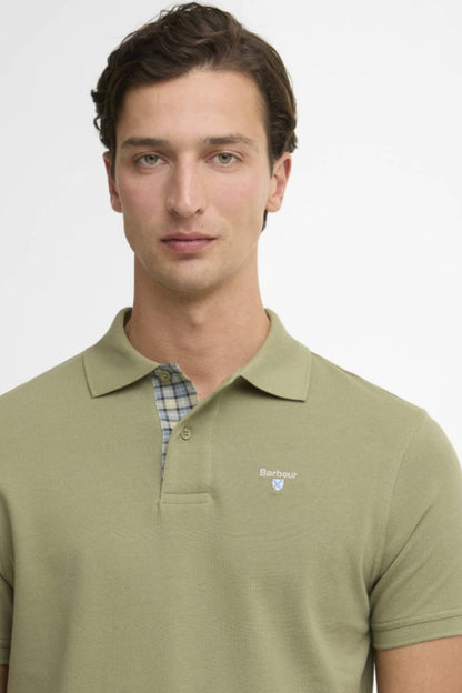 Barbour Tartan Pique Poloshirt Laurel Green