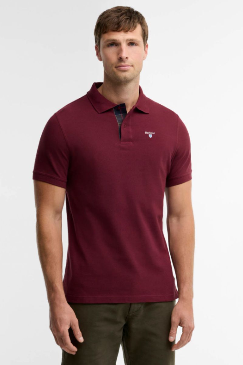 Barbour Tartan Pique Polo Ruby