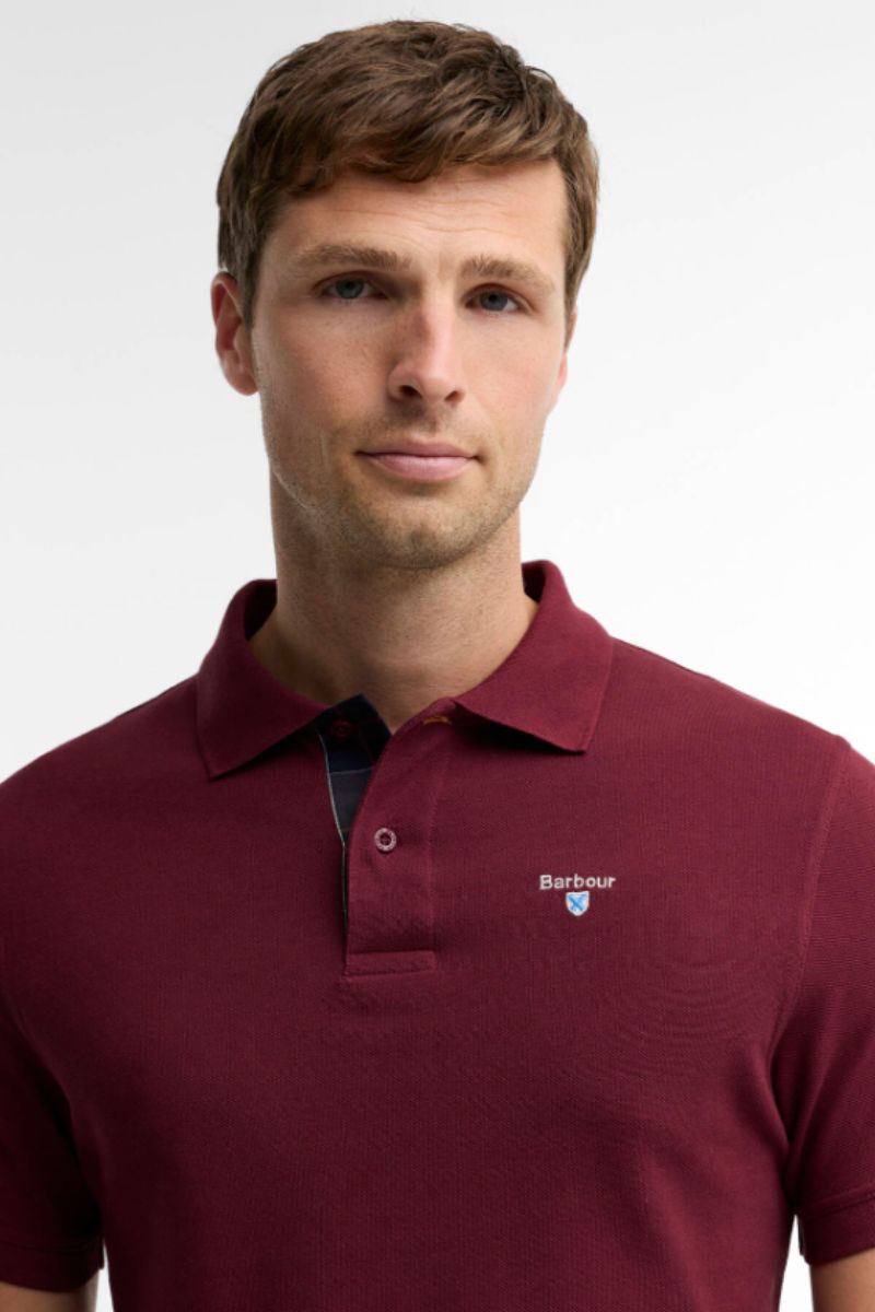 Barbour Tartan Pique Polo Ruby