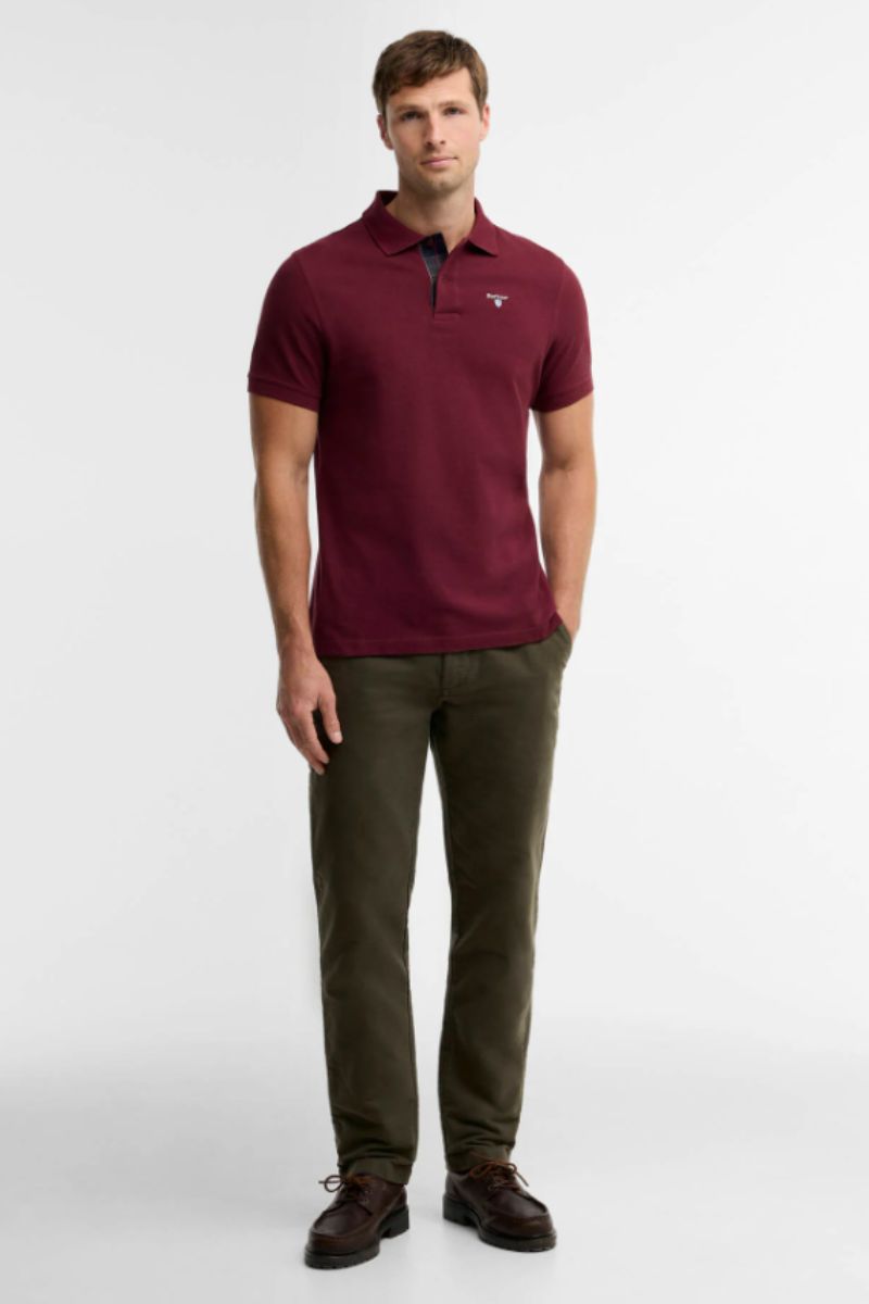 Barbour Tartan Pique Polo Ruby
