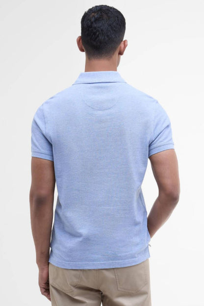 Barbour Tartan Pique Poloshirt Sky Marl