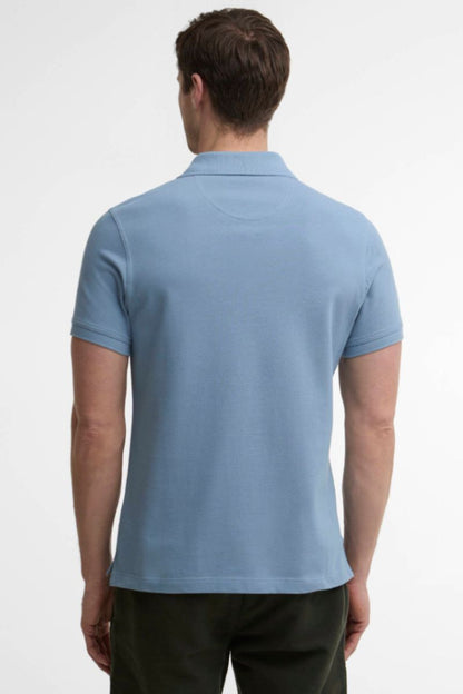Barbour Tartan Pique Polo Tarn Blue