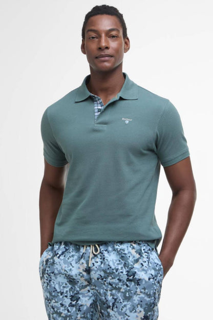 Barbour Tartan Pique Poloshirt Vintage Teal
