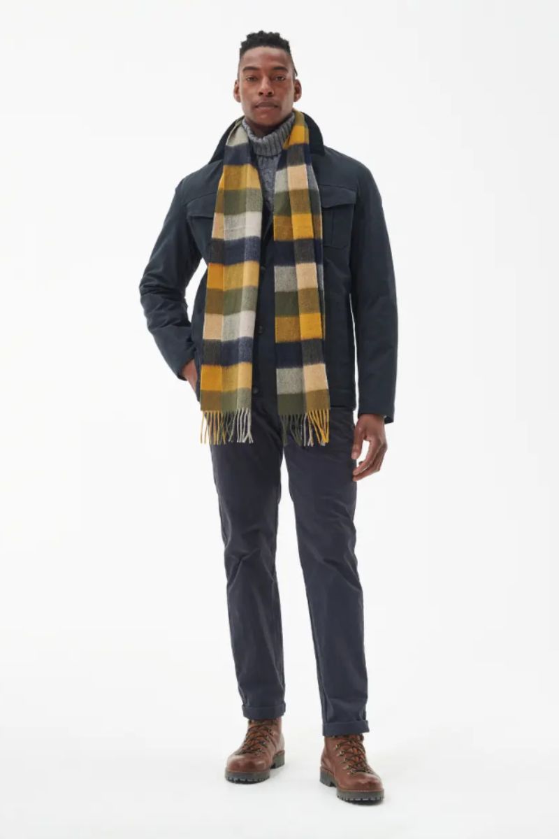 Barbour Tattersall Scarf Forest