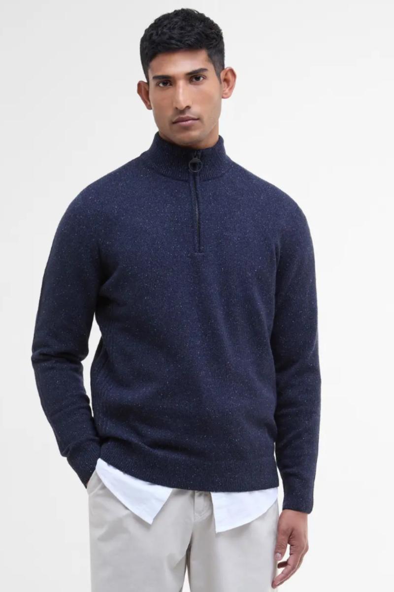 Barbour Essential Tisbury Half Zip Navy