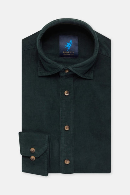 Benetti Alfie Corduroy Casual Shirt Forest