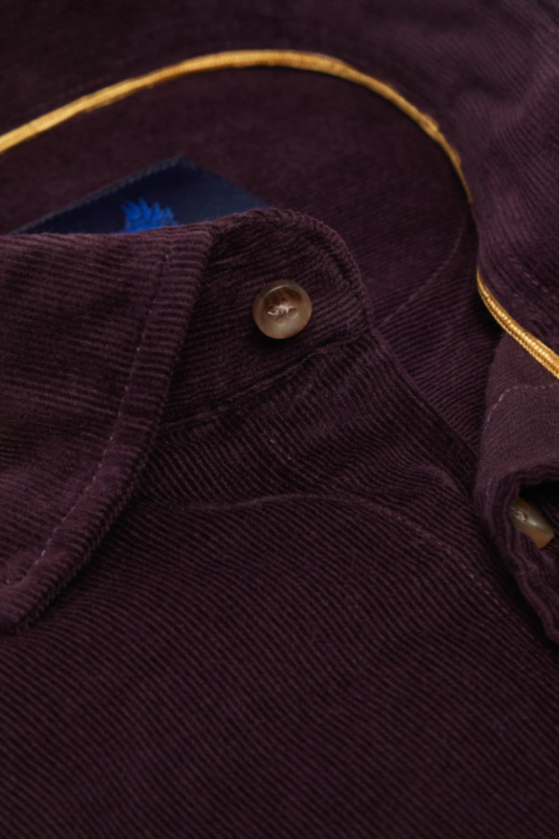 Benetti Alfie Corduroy Casual Shirt Grape