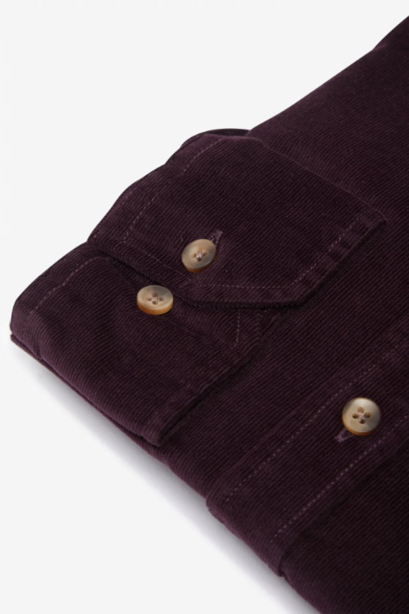 Benetti Alfie Corduroy Casual Shirt Grape