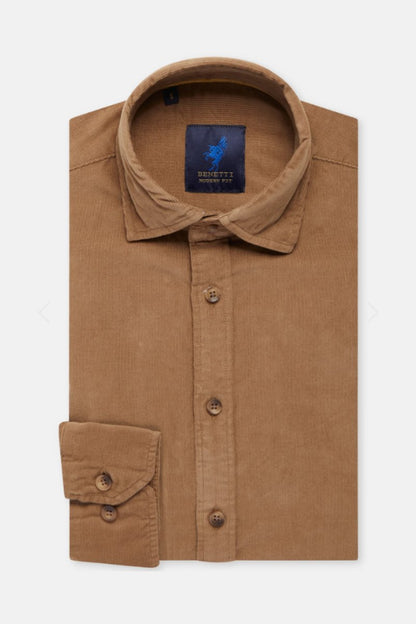 Benetti Alfie Corduroy Casual Shirt Stone