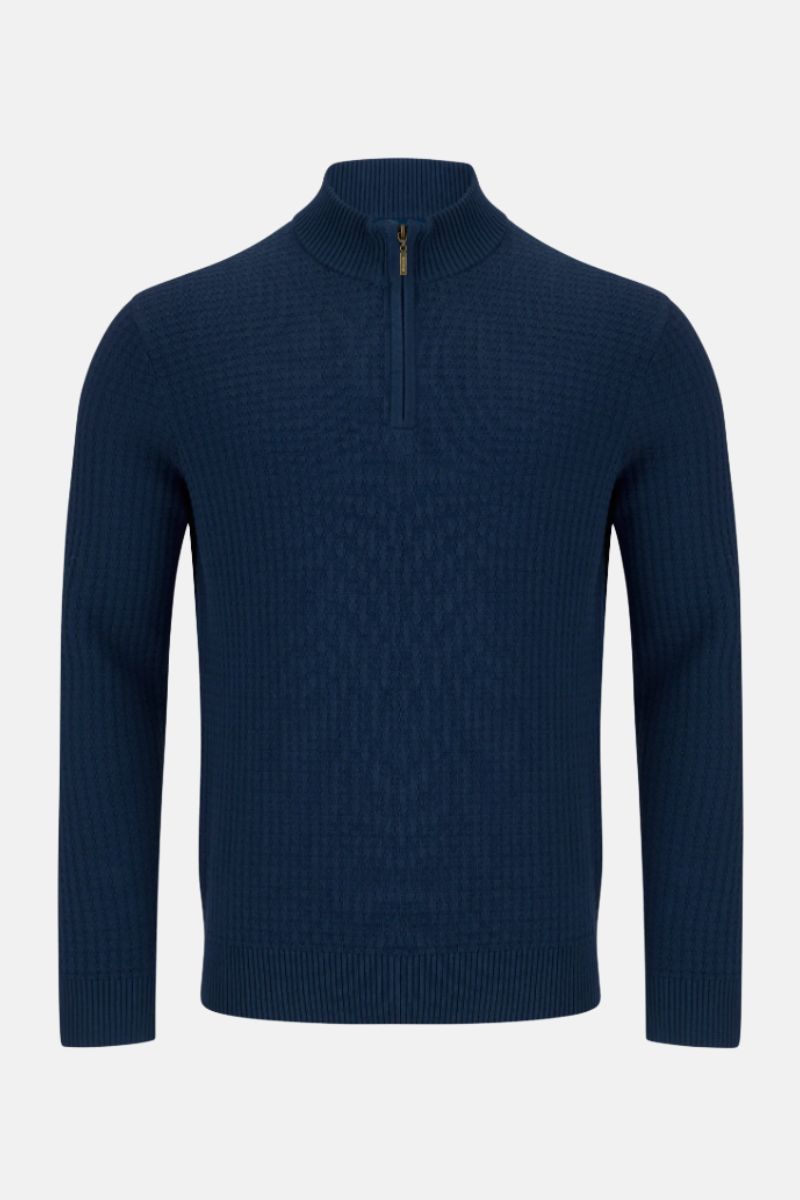 Benetti Ellis 1/4 Zip Jumper Indigo