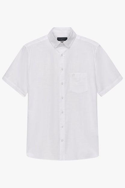Bugatti 18330E Short Sleeve Shirt White