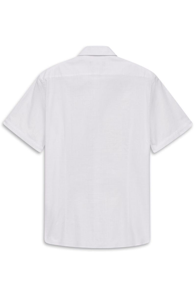 Bugatti 18330E Short Sleeve Shirt White