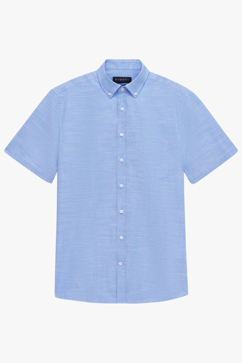 Bugatti 18330E Short Sleeve Shirt Blue