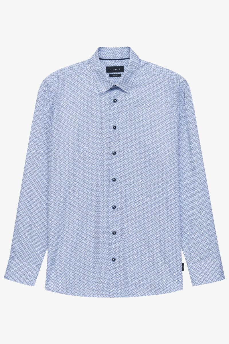 Bugatti 18504E Blue Print Shirt