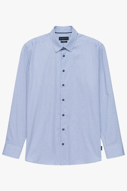 Bugatti 18504E Blue Print Shirt