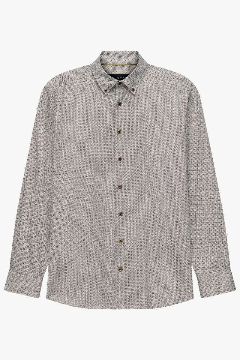Bugatti 18513E Print Shirt Brown