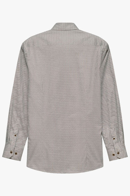 Bugatti 18513E Print Shirt Brown