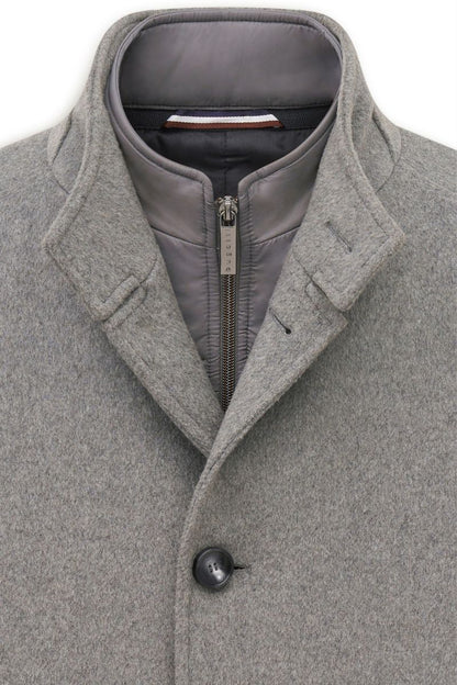 Bugatti 24203 Wool Blend Overcoat Grey