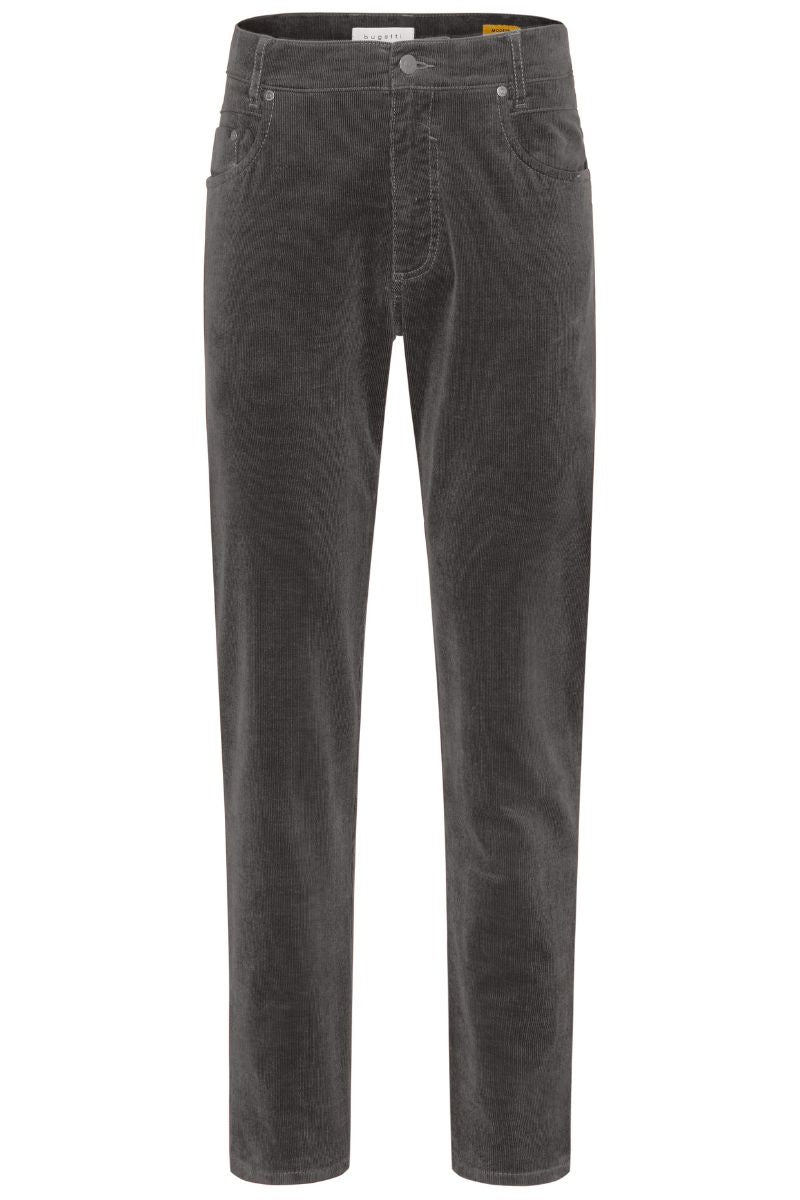 Bugatti 26334F Five-Pocket Cord Trousers Brown