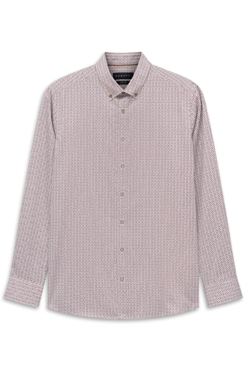 Bugatti 28511F Printed Button-Down Shirt Rose