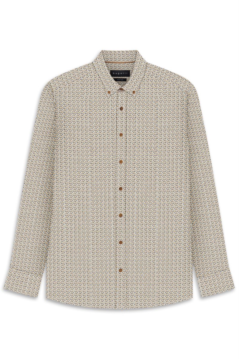 Bugatti 28511F Printed Button-Down Shirt