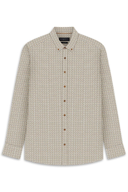 Bugatti 28511F Printed Button-Down Shirt