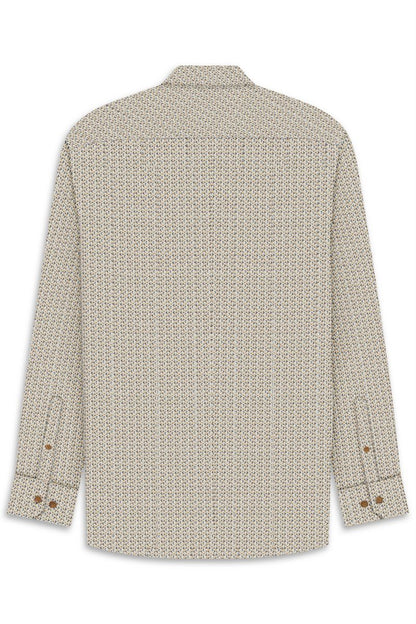 Bugatti 28511F Printed Button-Down Shirt