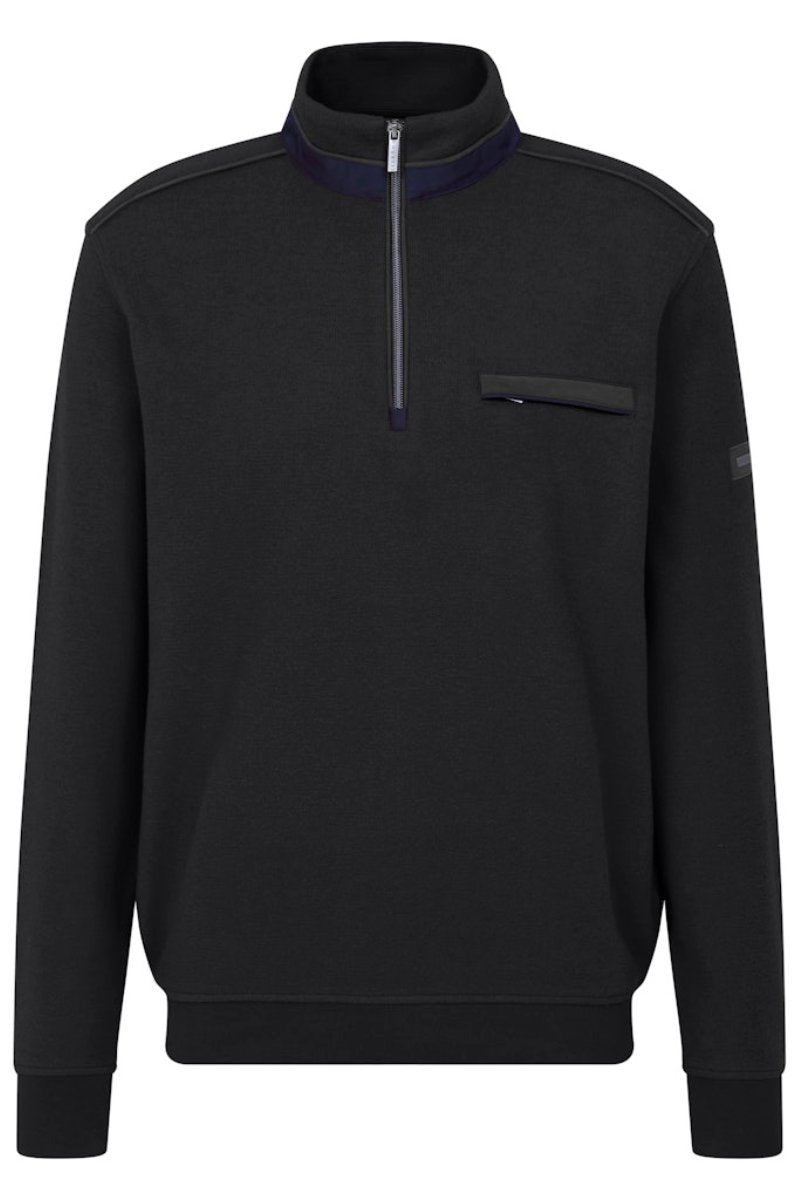 Bugatti 65050B 1/4 Zip Jumper Grey