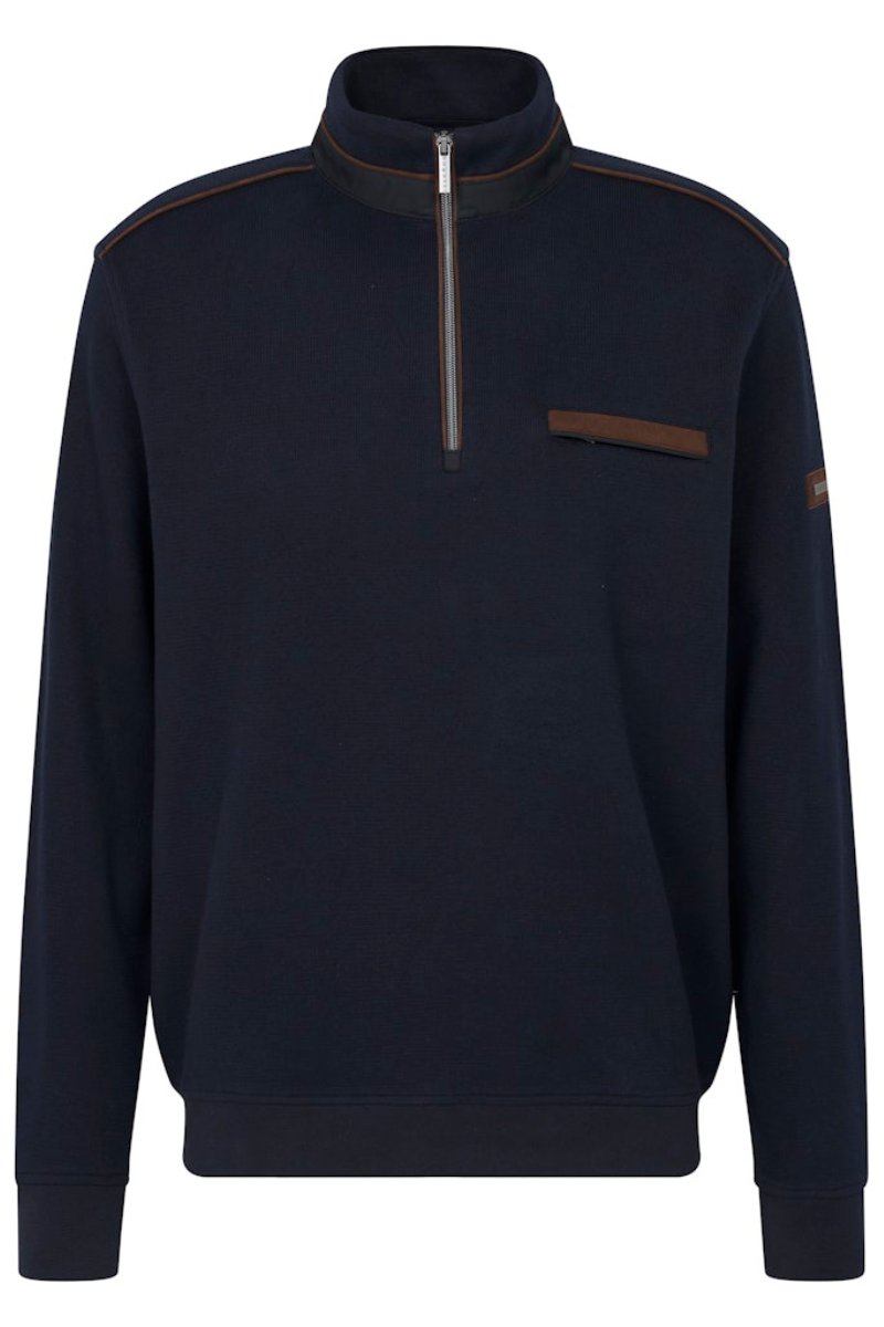 Bugatti 65050B 1/4 Zip Jumper Navy