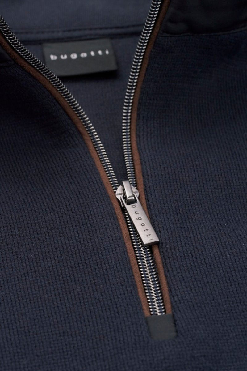 Bugatti 65050B 1/4 Zip Jumper Navy