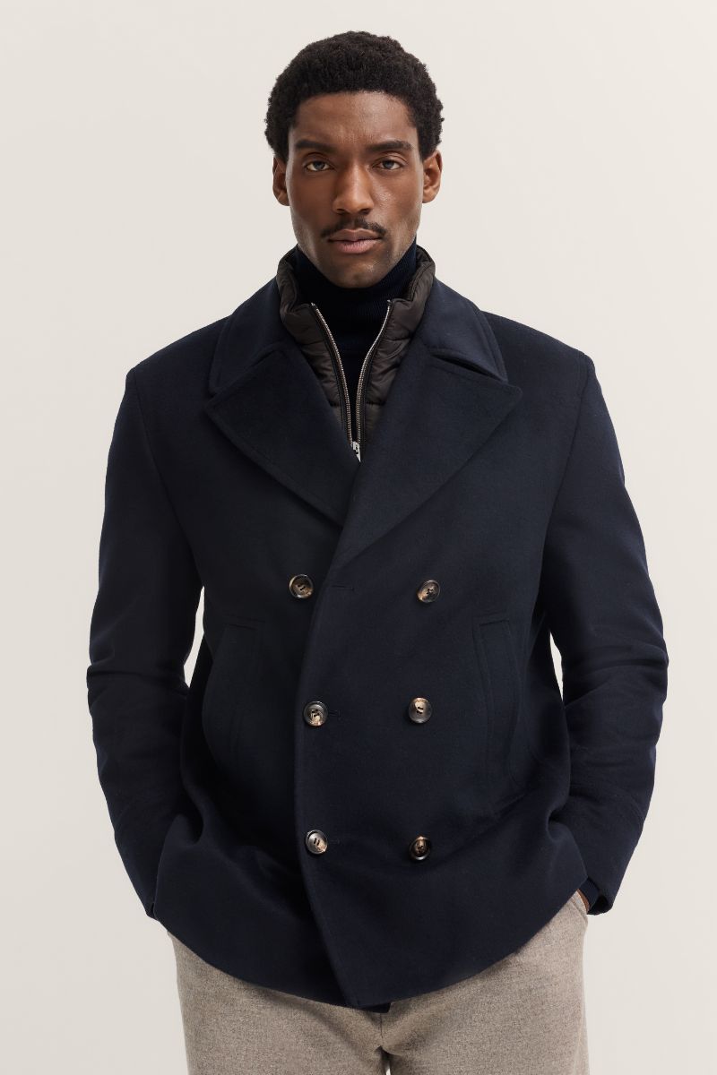 Bugatti 81063 Navy Overcoat