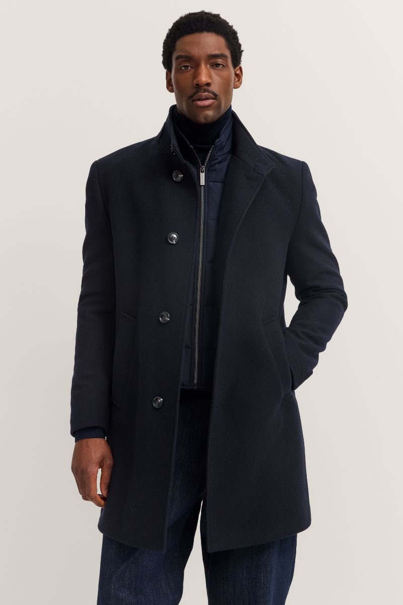 Bugatti 84203 Navy Overcoat