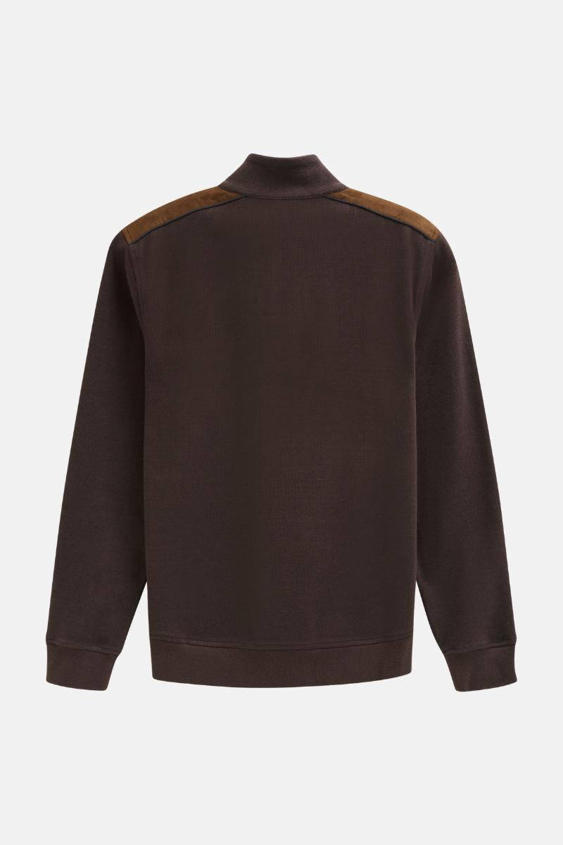 Bugatti 8500/85050D 1/4 Zip Brown Jumper