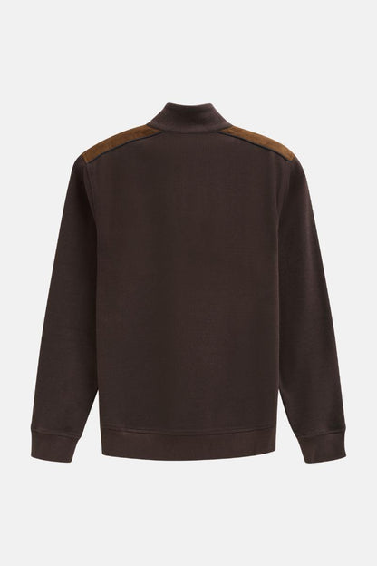 Bugatti 8500/85050D 1/4 Zip Brown Jumper