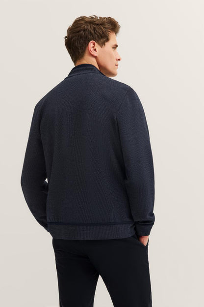 Bugatti 8750/85170D Full Zip Navy Jumper