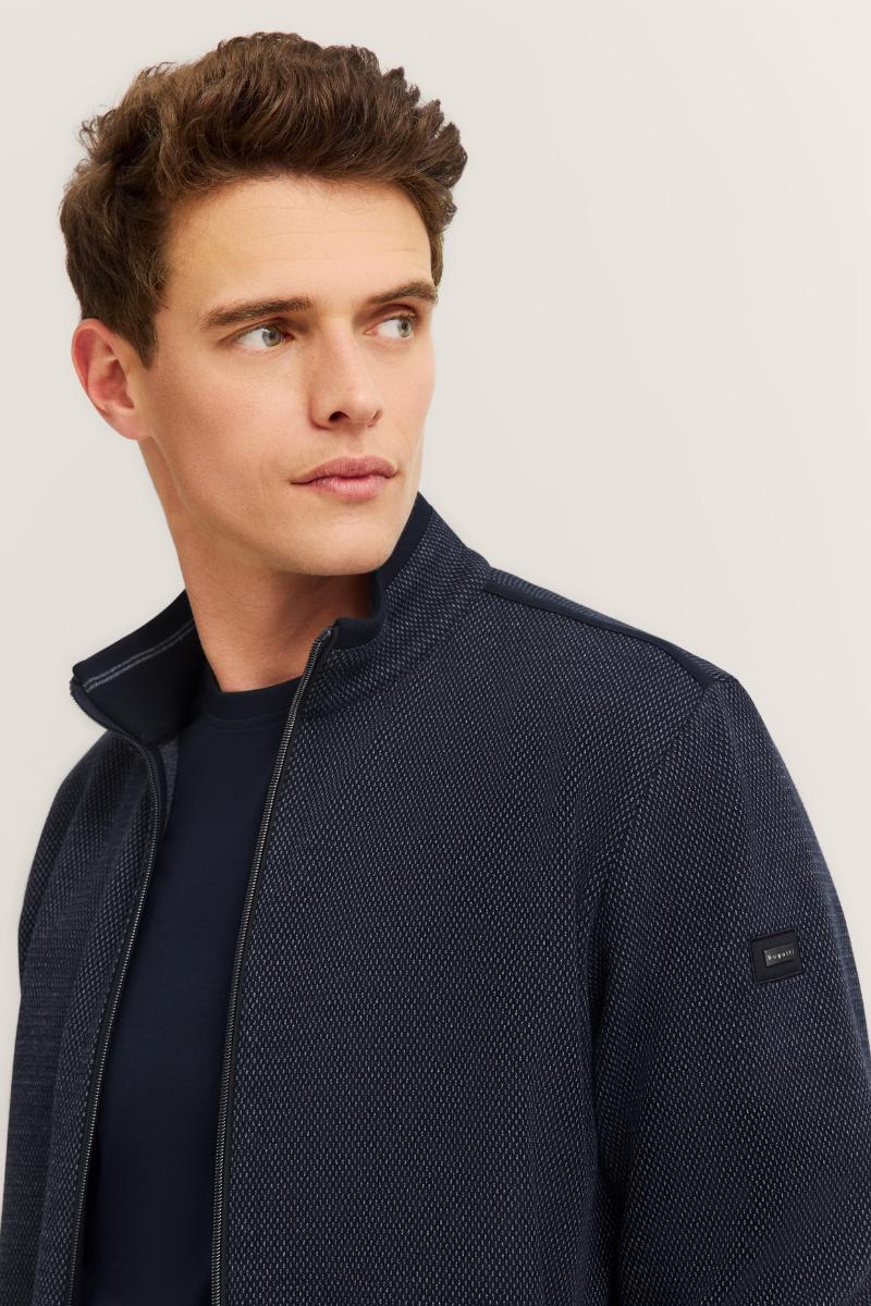 Bugatti 8750/85170D Full Zip Navy Jumper