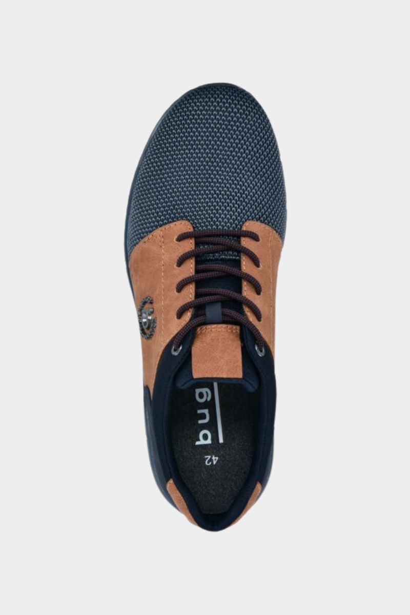 Bugatti AOS61 Sonic Exko Sneaker Dark Blue and Cognac