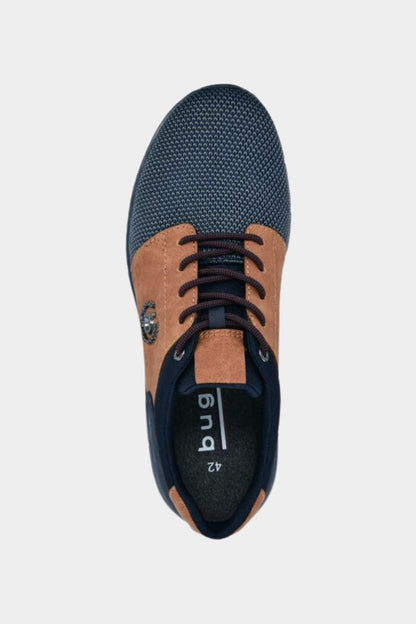 Bugatti AOS61 Sonic Exko Sneaker Dark Blue and Cognac