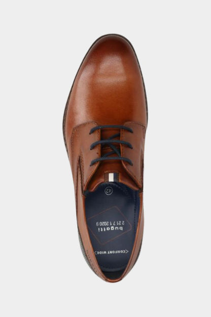 Bugatti AQR03 Lerio Comfort Lace-Up Shoe Cognac