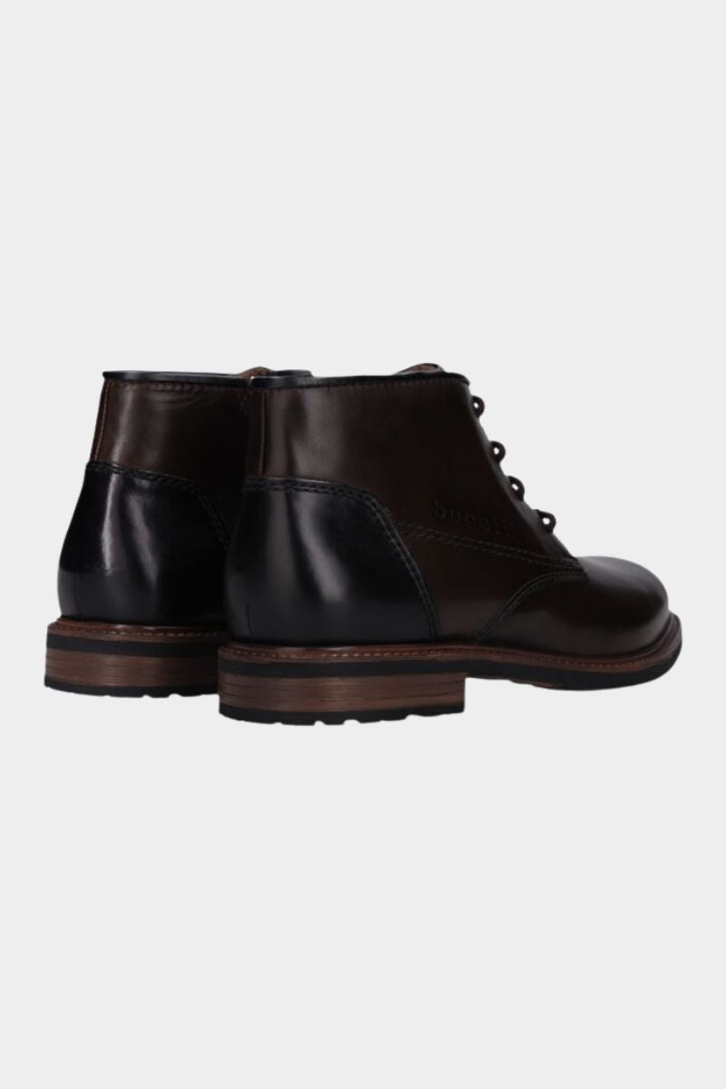 Bugatti AYR31 Mosta Leather Lace-Up Boot Dark Brown