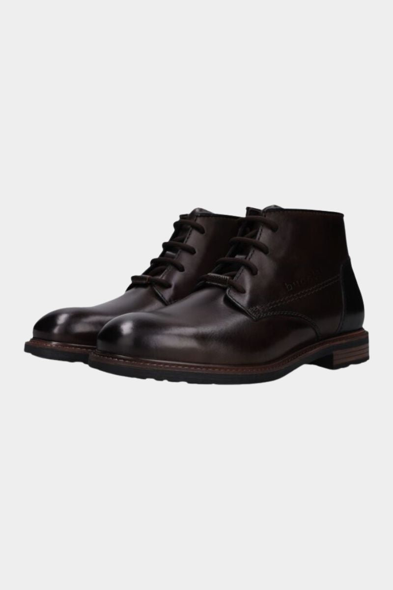 Bugatti AYR31 Mosta Leather Lace-Up Boot Dark Brown