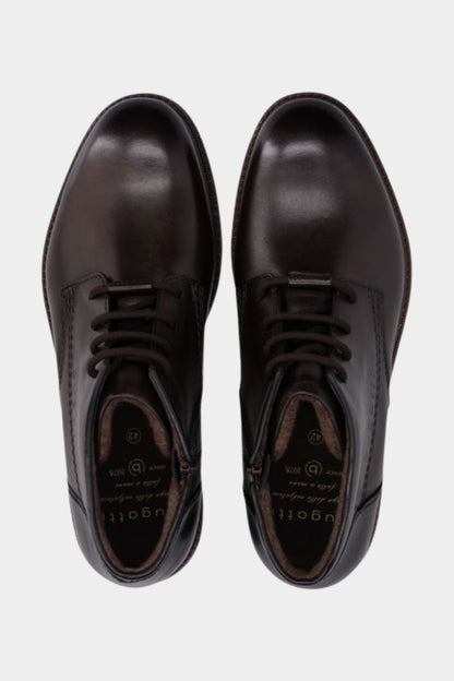 Bugatti AYR31 Mosta Leather Lace-Up Boot Dark Brown