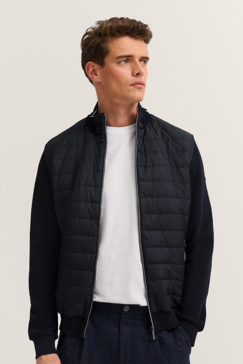 Bugatti 95121 Hybrid Full Zip Navy Jacket