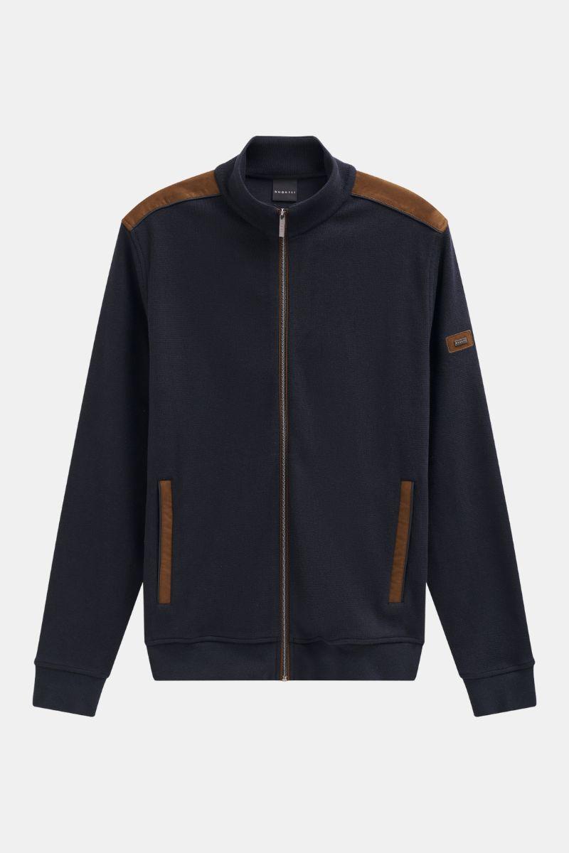 Bugatti 85050D Full Zip Navy Sweatshirt