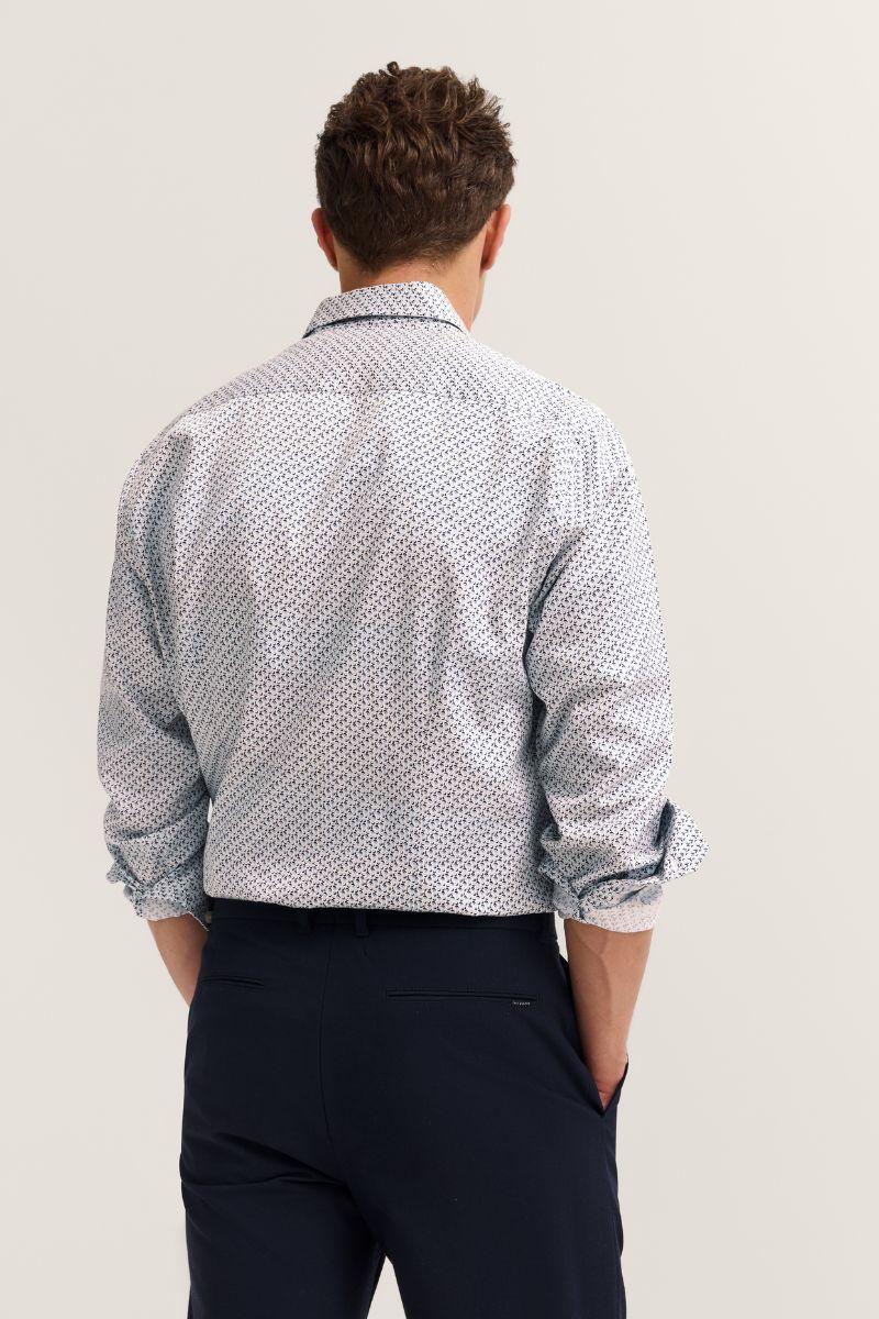 Bugatti 88505D Blue Print Shirt