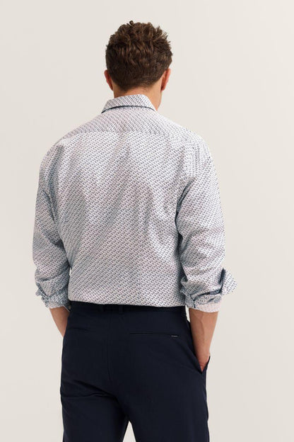 Bugatti 88505D Blue Print Shirt